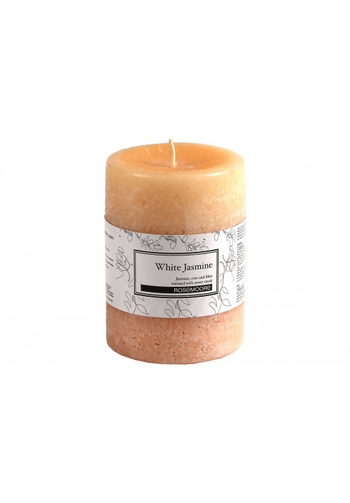 Rose Moore Scented Pillar Candle - White Jasmine